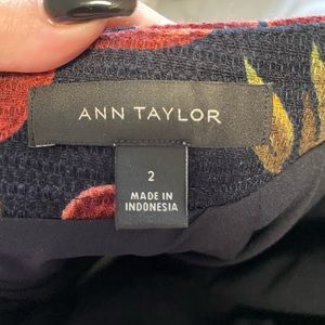 Black Floral Ann Taylor Skirt